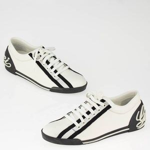 gucci calfskin sneakers black white